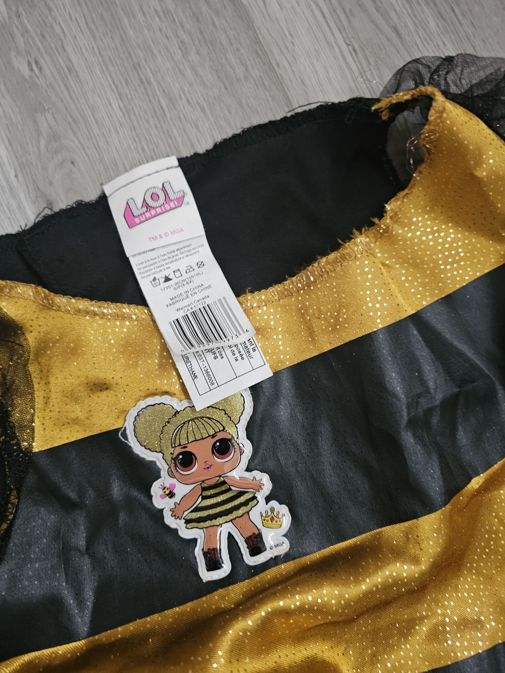 L.O.L. Surprise! Kids Gold & Black Bee Costume Accessory